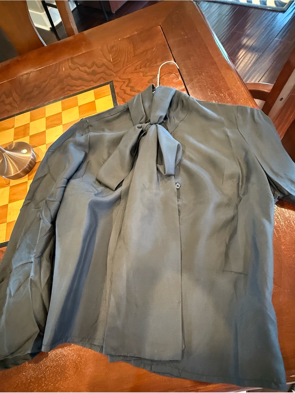 Mille black washed silk Gigi top